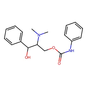 [2-(dimethylamino)-3-hydroxy-3-phenylpropyl] N-phenylcarbamate structure