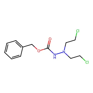 benzyl N-[bis(2-chloroethyl)amino]carbamate structure