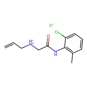 [2-(2-chloro-6-methylanilino)-2-oxoethyl]-prop-2-enylazanium chloride structure