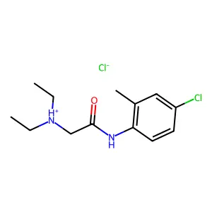 [2-(4-chloro-2-methylanilino)-2-oxoethyl]-diethylazanium chloride structure