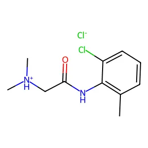 [2-(2-chloro-6-methylanilino)-2-oxoethyl]-dimethylazanium chloride structure