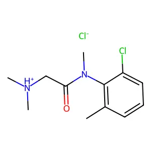 [2-(2-chloro-N,6-dimethylanilino)-2-oxoethyl]-dimethylazanium chloride structure