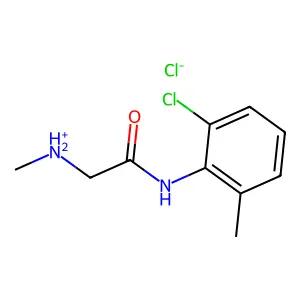 [2-(2-chloro-6-methylanilino)-2-oxoethyl]-methylazanium chloride structure