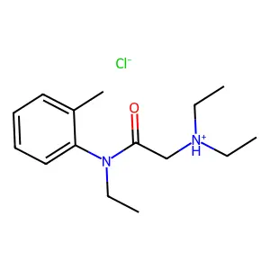 diethyl-[2-(N-ethyl-2-methylanilino)-2-oxoethyl]azanium chloride structure