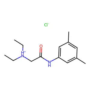 [2-(3,5-dimethylanilino)-2-oxoethyl]-diethylazanium chloride structure