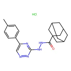 N'-[5-(4-methylphenyl)-1,2,4-triazin-3-yl]adamantane-1-carbohydrazidehydrochloride structure