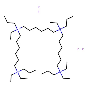 Ammonium, 7,14-diethyl-7,14-dipropyl-7,14-diazoniaeicosylenebis(diethylpropyl-, tetraiodide structure