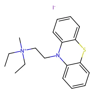 diethyl-methyl-(2-phenothiazin-10-ylethyl)azanium iodide structure