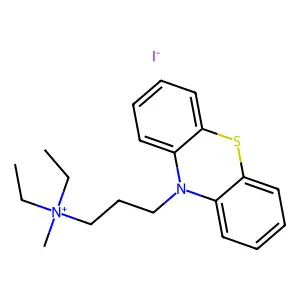diethyl-methyl-(3-phenothiazin-10-ylpropyl)azanium iodide structure