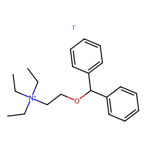 2-benzhydryloxyethyl(triethyl)azanium iodide structure