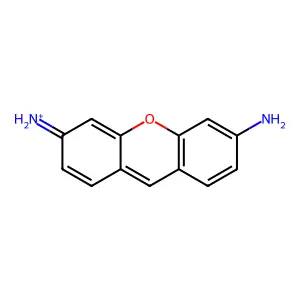 (6-aminoxanthen-3-ylidene)azanium structure