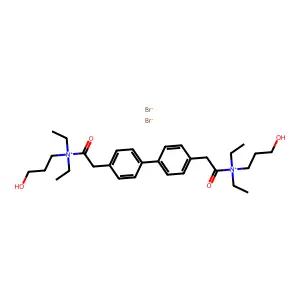 Ammonium, 4,4'-biphenylenebis(2-oxoethylene)bis(diethyl(3-hydroxypropyl)-, dibromide structure