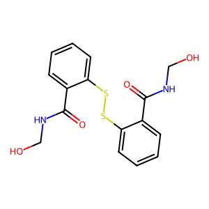 Benzamide, 2,2'-dithiobis(N-(hydroxymethyl)- structure