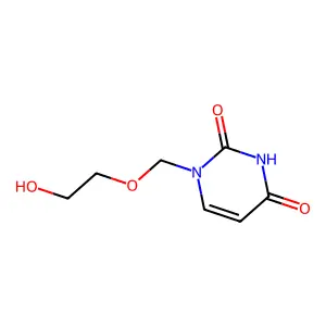1-((2-Hydroxyethoxy)methyl)uracil structure