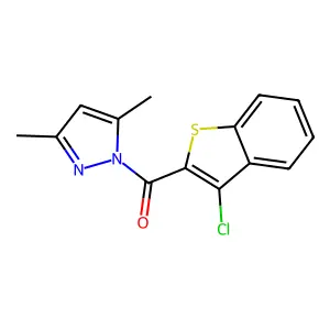 1-[(3-Chloro-1-benzothien-2-yl)carbonyl]-3,5-dimethyl-1H-pyrazole structure