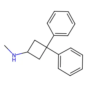 N-methyl-3,3-diphenylcyclobutan-1-amine structure