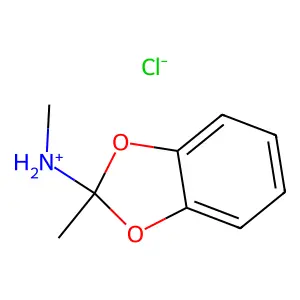 methyl-(2-methyl-1,3-benzodioxol-2-yl)azanium chloride structure