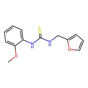1-(2-furylmethyl)-3-(2-methoxyphenyl)thiourea structure