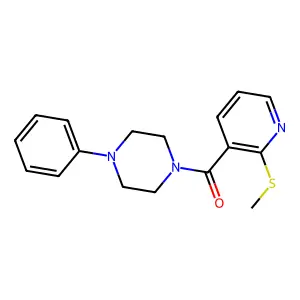 1-[2-(methylsulfanyl)pyridine-3-carbonyl]-4-phenylpiperazine structure