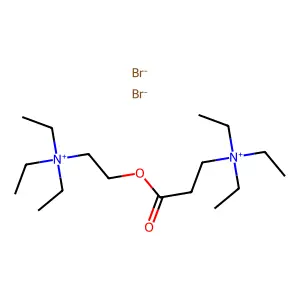 triethyl-[3-oxo-3-[2-(triethylazaniumyl)ethoxy]propyl]azanium dibromide structure