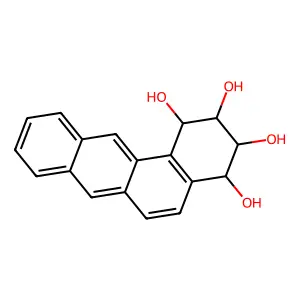 1,2,3,4-tetrahydrobenzo[a]anthracene-1,2,3,4-tetrol structure