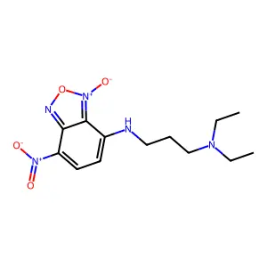 BENZOFURAZAN, 7-(3-(DIETHYLAMINO)PROPYLAMINO)-4-NITRO-, 1-OXIDE structure