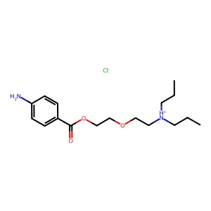 p-Aminobenzoic acid 2-(2-(dipropylamino)ethoxy)ethyl ester hydrochloride structure