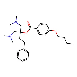 [1-(dimethylamino)-2-[(dimethylamino)methyl]-4-phenylbutan-2-yl] 4-butoxybenzoate structure