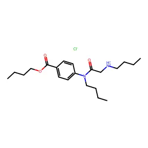 [2-(4-butoxycarbonyl-N-butylanilino)-2-oxoethyl]-butylazanium chloride structure