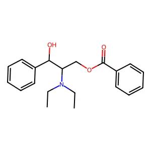 [2-(diethylamino)-3-hydroxy-3-phenylpropyl] benzoate structure