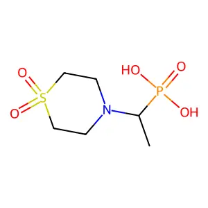1-(1,1-dioxo-1,4-thiazinan-4-yl)ethylphosphonic acid structure
