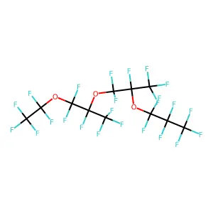 1,1,1,2,3,3-hexafluoro-2-(1,1,2,2,3,3,3-heptafluoropropoxy)-3-[1,1,1,2,3,3-hexafluoro-3-(1,1,2,2,2-pentafluoroethoxy)propan-2-yl]oxypropane structure