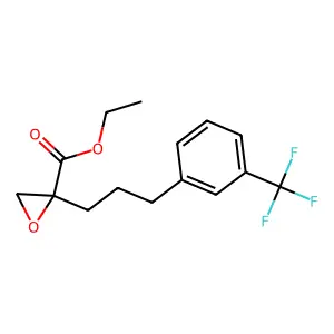 Ethyl 2-(3-(alpha,alpha,alpha-trifluoro-m-tolyl)propyl)oxirane-2-carboxylate structure