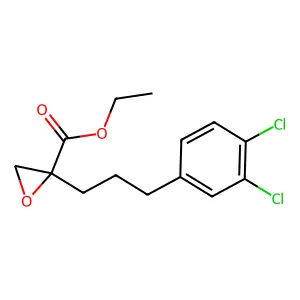 ethyl 2-[3-(3,4-dichlorophenyl)propyl]oxirane-2-carboxylate structure