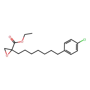 ethyl 2-[7-(4-chlorophenyl)heptyl]oxirane-2-carboxylate structure