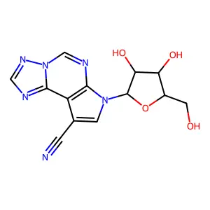 10-[3,4-dihydroxy-5-(hydroxymethyl)oxolan-2-yl]-3,5,6,8,10-pentazatricyclo[7.3.0.02,6]dodeca-1(9),2,4,7,11-pentaene-12-carbonitrile structure