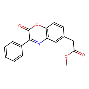 2H-1,4-BENZOXAZINE-6-ACETIC ACID, 2-OXO-3-PHENYL-, METHYL ESTER structure