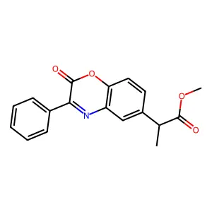 methyl 2-(2-oxo-3-phenyl-1,4-benzoxazin-6-yl)propanoate structure