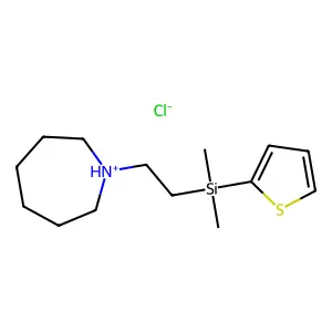 1-(2-(2-Thienyldimethylsilyl)ethyl)hexahydro-1H-azepine hydrochloride structure