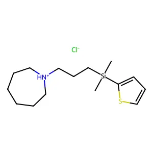 1-(3-(Dimethyl(2-thienyl)silyl)propyl)hexahydro-1H-azepine hydrochloride structure