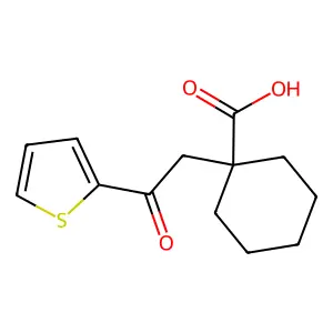 1-(2-oxo-2-thien-2-ylethyl)cyclohexanecarboxylic acid structure