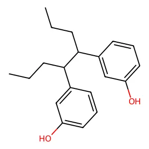 1,2-Dipropyl-1,2-bis(3'-hydroxyphenyl)ethane structure