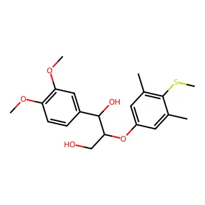 1-(3,4-dimethoxyphenyl)-2-[3,5-dimethyl-4-(methylsulfanyl)phenoxy]propane-1,3-diol structure