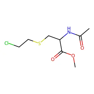 methyl 2-acetamido-3-(2-chloroethylsulfanyl)propanoate structure