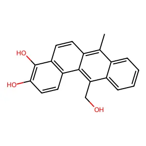 12-(hydroxymethyl)-7-methylbenzo[a]anthracene-3,4-diol structure