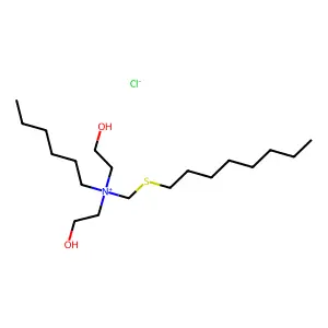 hexyl-bis(2-hydroxyethyl)-(octylsulfanylmethyl)azanium chloride structure