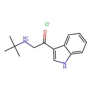 tert-butyl-[2-(1H-indol-3-yl)-2-oxoethyl]azanium chloride structure