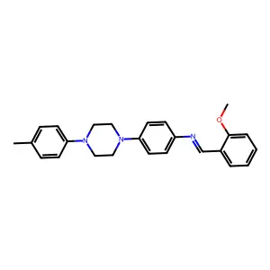 1-(2-methoxyphenyl)-N-[4-[4-(4-methylphenyl)piperazin-1-yl]phenyl]methanimine structure