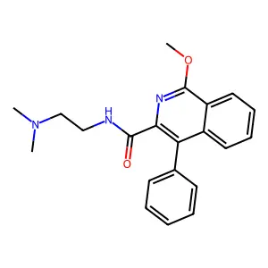 N-[2-(dimethylamino)ethyl]-1-methoxy-4-phenylisoquinoline-3-carboxamide structure