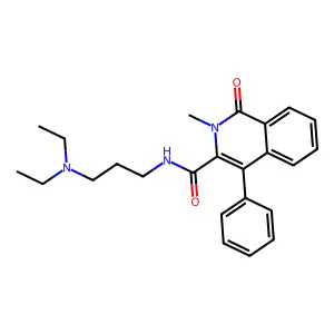 N-[3-(diethylamino)propyl]-2-methyl-1-oxo-4-phenyl-1,2-dihydroisoquinoline-3-carboxamide structure